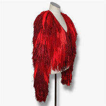 Lade das Bild in den Galerie-Viewer, FRINGE JACKET // CROPPED RED