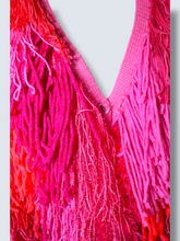 Lade das Bild in den Galerie-Viewer, FRINGE JACKET // CROPPED Pink-neon red