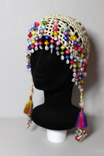 Lade das Bild in den Galerie-Viewer, CROCHET HEADPIECE // popcorn multi - creme