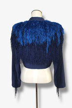 Lade das Bild in den Galerie-Viewer, CROPPED FRINGE BLAZER // NIGHT BLUE
