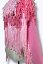 Lade das Bild in den Galerie-Viewer, CROPPED FRINGE BLAZER // PINK