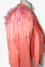 Lade das Bild in den Galerie-Viewer, CROPPED FRINGE BLAZER // PEACH