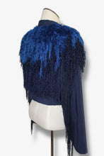 Lade das Bild in den Galerie-Viewer, CROPPED FRINGE BLAZER // NIGHT BLUE