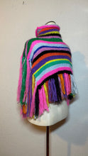 Lade das Bild in den Galerie-Viewer, KNITTED COLLAR / SHOULDERPIECE - Rainbow stripes