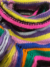 Lade das Bild in den Galerie-Viewer, KNITTED COLLAR / SHOULDERPIECE - Rainbow stripes