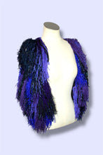 Lade das Bild in den Galerie-Viewer, FRINGE VEST // electric blue , lilac