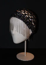 Lade das Bild in den Galerie-Viewer, DISCO SEQUIN - CROCHET HEADPIECE // black-iris