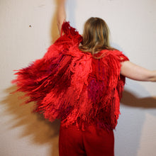 Lade das Bild in den Galerie-Viewer, FRINGE VEST // red , neon orange