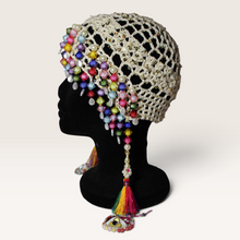 Lade das Bild in den Galerie-Viewer, CROCHET HEADPIECE // popcorn multi - creme
