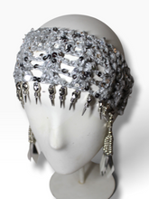 Lade das Bild in den Galerie-Viewer, CROCHET HEADPIECE - HEADBAND - silver
