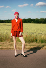 Lade das Bild in den Galerie-Viewer, EMBROIDERED FRINGE BLAZER // RED
