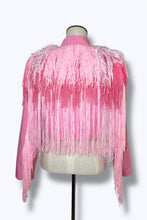 Lade das Bild in den Galerie-Viewer, CROPPED FRINGE BLAZER // PINK
