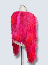 Lade das Bild in den Galerie-Viewer, FRINGE JACKET // CROPPED Pink-neon red
