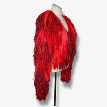 Lade das Bild in den Galerie-Viewer, FRINGE JACKET // CROPPED RED
