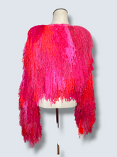 Lade das Bild in den Galerie-Viewer, FRINGE JACKET // CROPPED Pink-neon red
