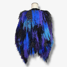 Lade das Bild in den Galerie-Viewer, FRINGE COAT short // ELECTRIC BLUE / PURPLE

