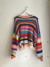 Lade das Bild in den Galerie-Viewer, CROPPED MOHAIR SWEATER  - Rainbow stripes * SOLD
