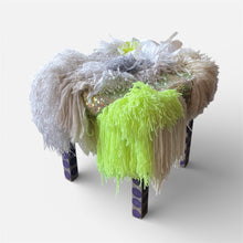 Lade das Bild in den Galerie-Viewer, NEON/WHITE FRINGE STOOL
