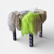 Lade das Bild in den Galerie-Viewer, NEON/WHITE FRINGE STOOL
